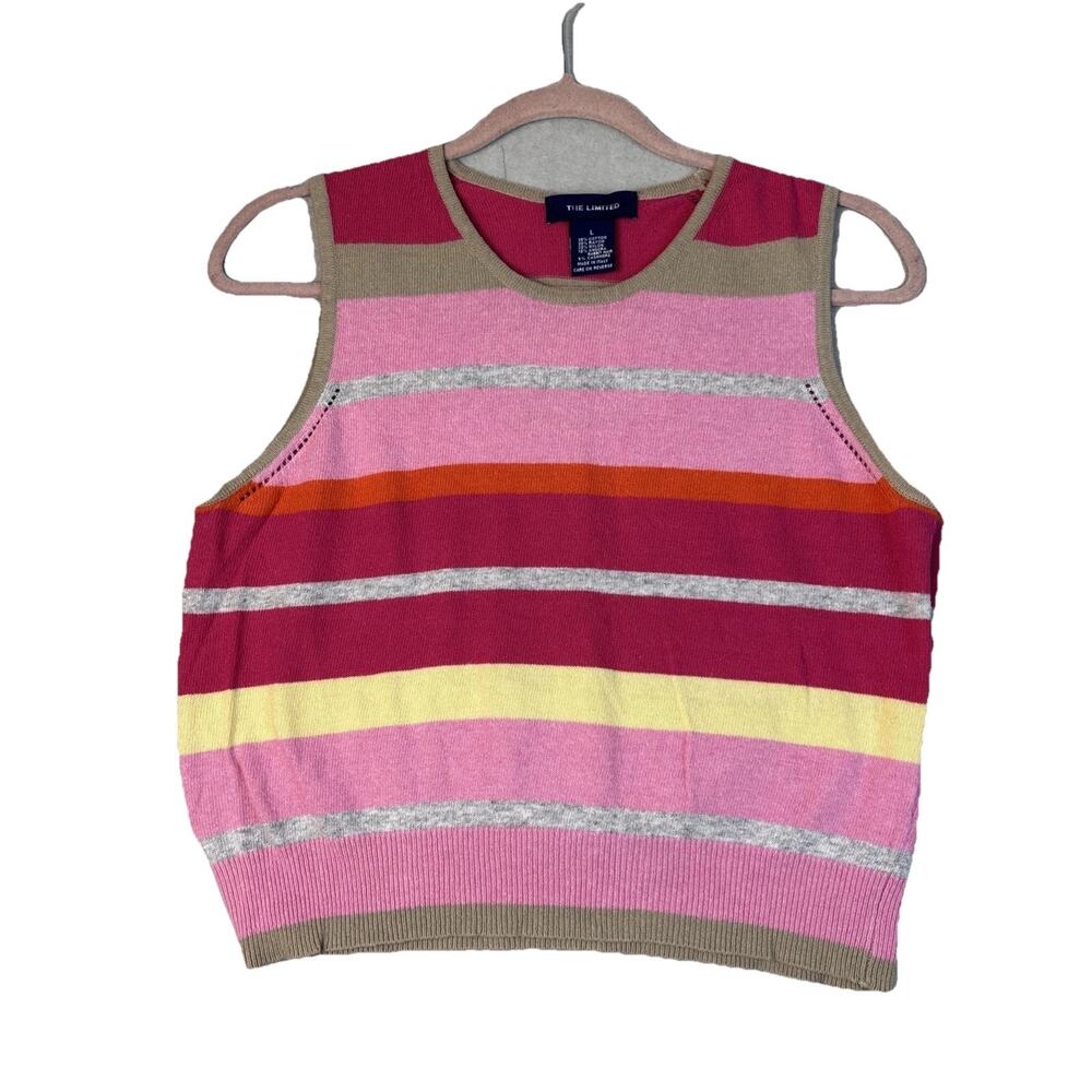 Vintage The Limited Sweater Vest Womens Lg Angora Cashmere Cottage‎ Preppy 90s